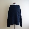 画像1: J.CREW フィッシャーマンセーター　<br>BLACK　<br>表記L<br> (1)