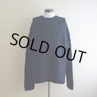 J.CREW フィッシャーマンセーター　 BLACK　 表記L 