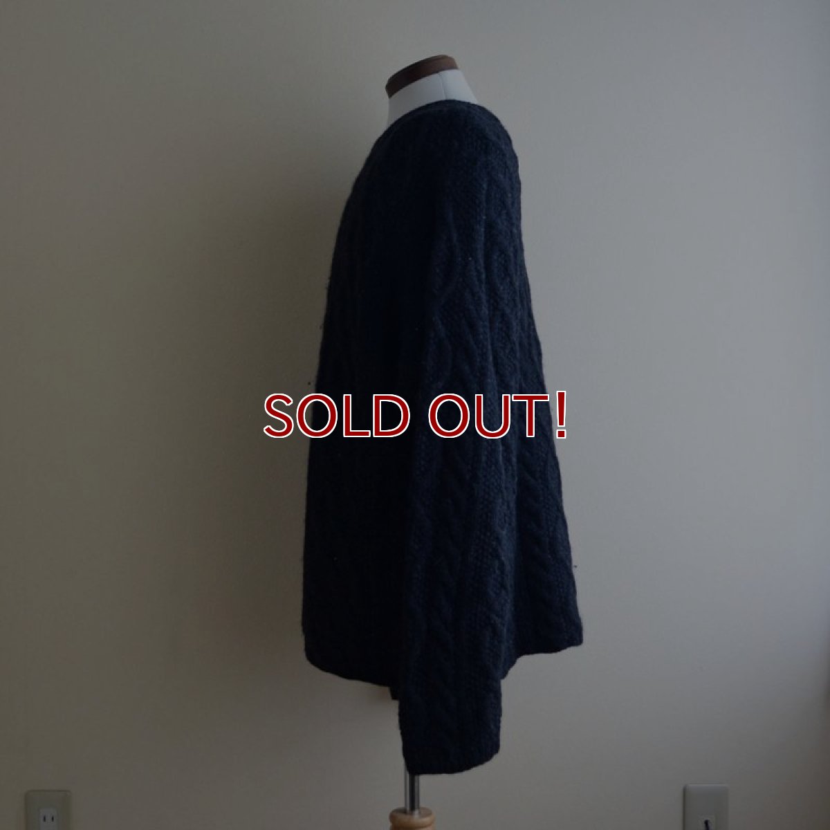 画像4: J.CREW フィッシャーマンセーター　 BLACK　 表記L  (4)