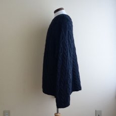 画像4: J.CREW フィッシャーマンセーター　 BLACK　 表記L  (4)