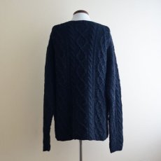 画像3: J.CREW フィッシャーマンセーター　 BLACK　 表記L  (3)