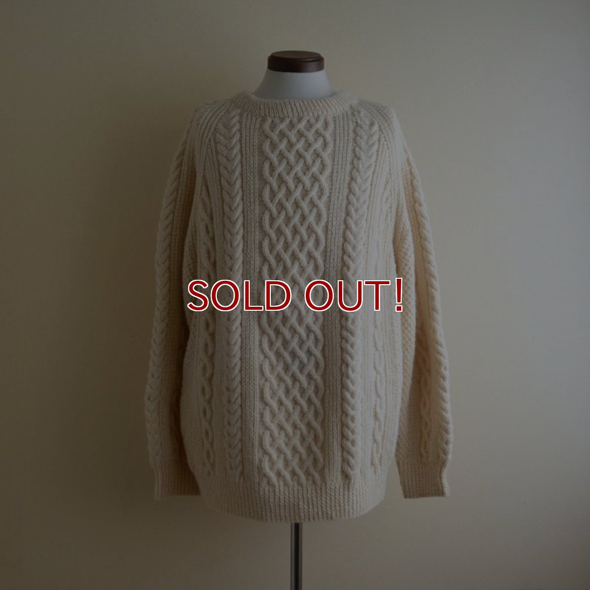 画像1: BLARNEY WOOLLEN MILLS フィッシャーマンセーター　 MADE IN IRELAND　 実寸XL  (1)