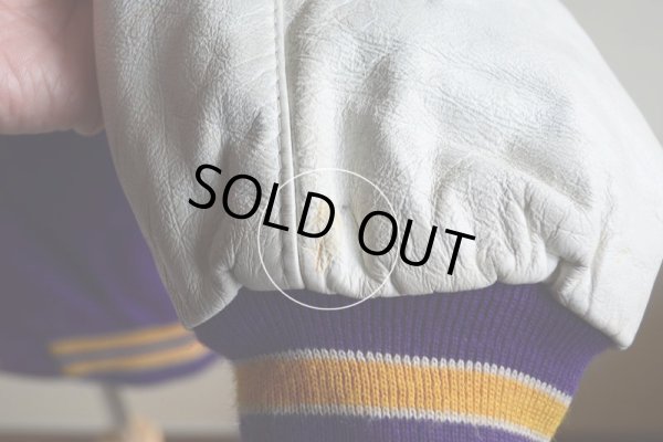 画像17: 1990s HOLLOWAY 袖レザースタジャン　 MADE IN USA　 表記XL 