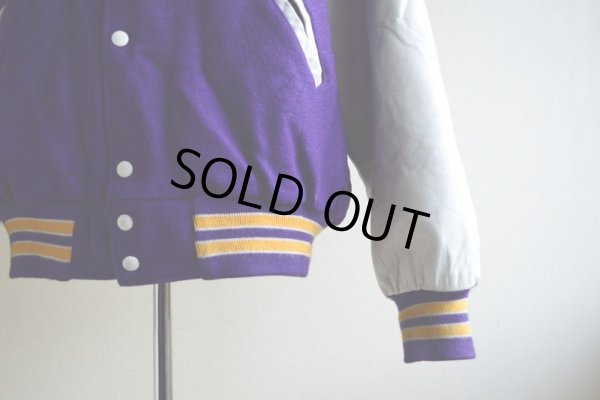 画像9: 1990s HOLLOWAY 袖レザースタジャン　 MADE IN USA　 表記XL 