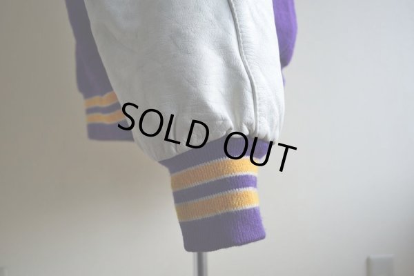 画像10: 1990s HOLLOWAY 袖レザースタジャン　 MADE IN USA　 表記XL 