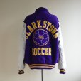 画像1: 1990s HOLLOWAY 袖レザースタジャン　<br>MADE IN USA　<br>表記XL<br> (1)