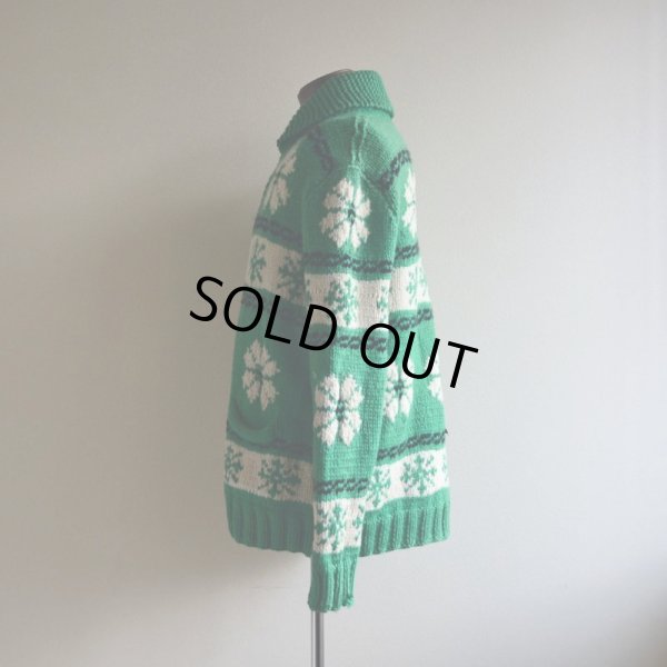 画像4: 1950s〜 雪柄カウチンセーター  実寸ML