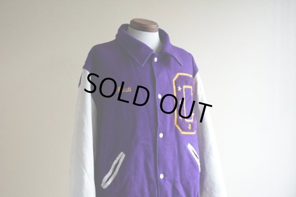 画像7: 1990s HOLLOWAY 袖レザースタジャン　 MADE IN USA　 表記XL 