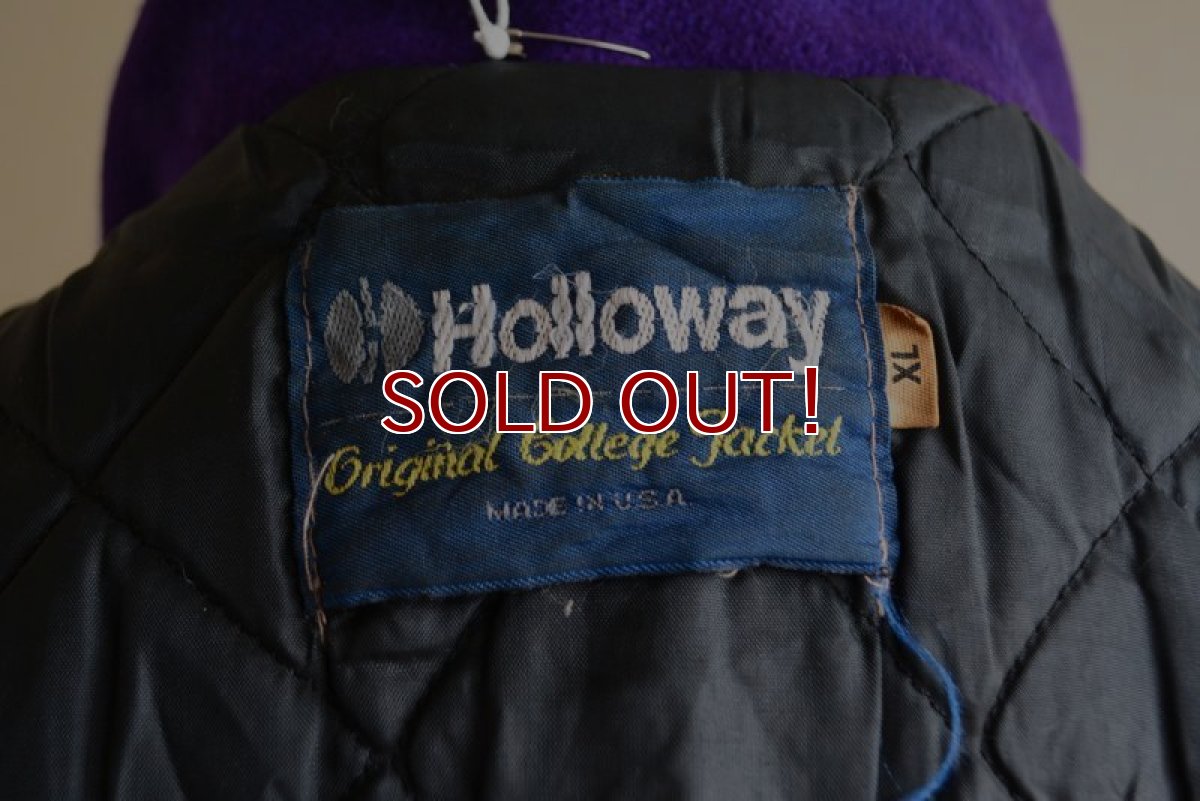 画像5: 1990s HOLLOWAY 袖レザースタジャン　 MADE IN USA　 表記XL  (5)