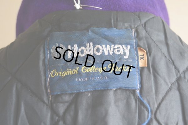 画像5: 1990s HOLLOWAY 袖レザースタジャン　 MADE IN USA　 表記XL 