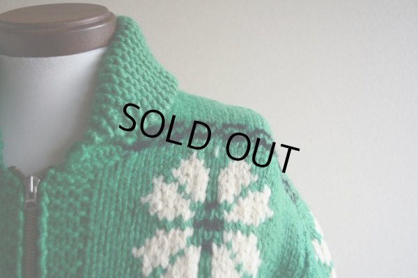 画像7: 1950s〜 雪柄カウチンセーター  実寸ML