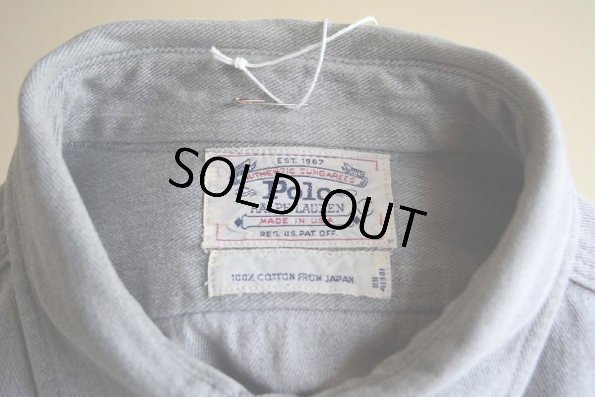 画像5: 1980-90s Polo RALPH LAUREN ガチャポケ ワークシャツ　 MADE IN USA　 表記L  (5)