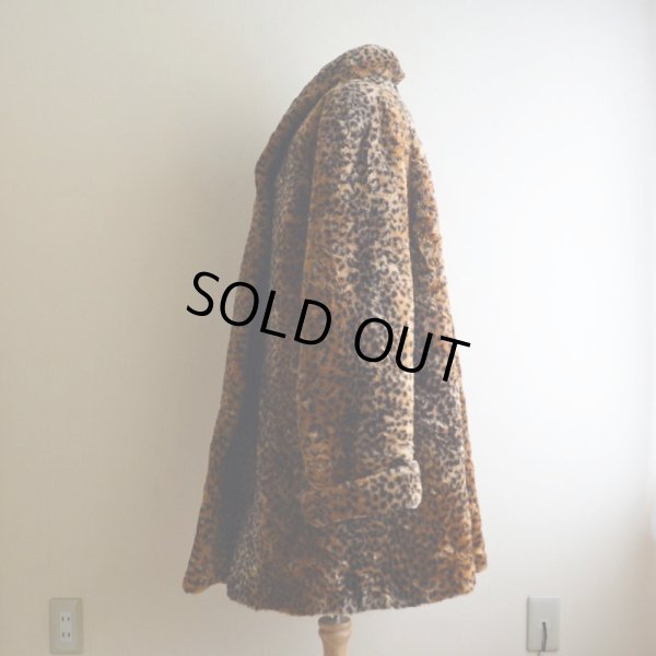画像4: 1980s Monterey ヒョウ柄フェイクファーコート　 MADE IN USA　 表記XL 
