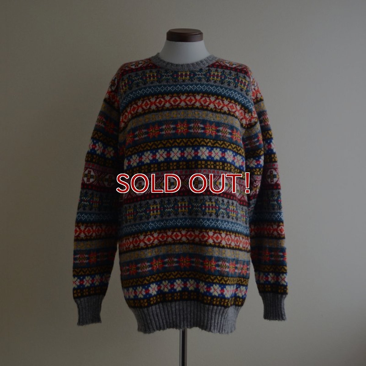画像1: Jamieson's ファアイルセーター　 MADE IN SCOTLAND　 実寸L  (1)