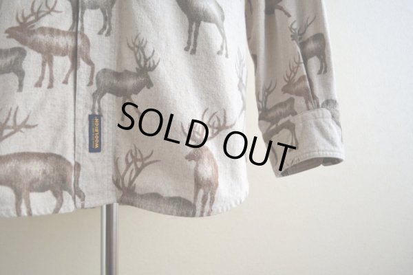 画像10: Woolrich トナカイ柄シャモアクロスシャツ　 実寸L 