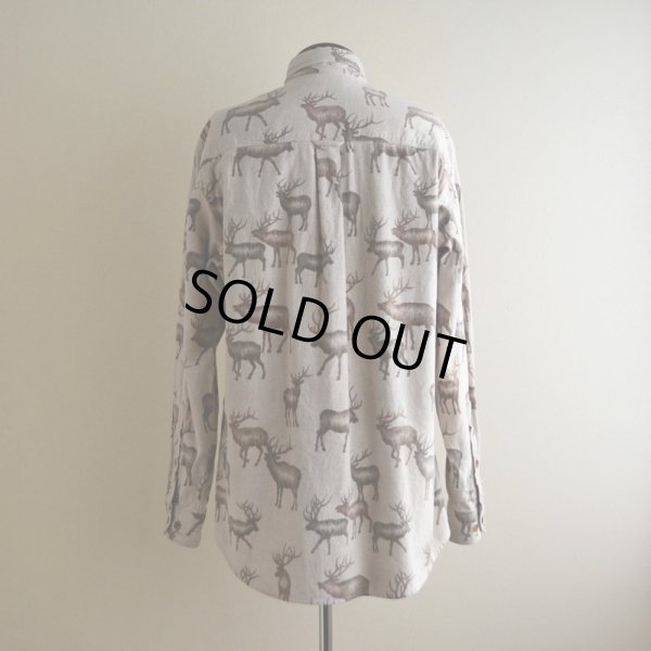画像3: Woolrich トナカイ柄シャモアクロスシャツ　 実寸L 