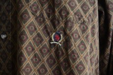 画像8: 1990s TOMMY HILFIGER 総柄シャツ　 表記L  (8)