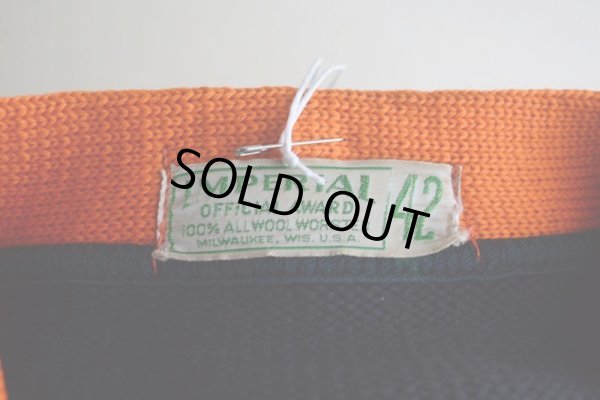 画像5: 1950s IMPERIAL ツートンレタードカーディガン  表記42