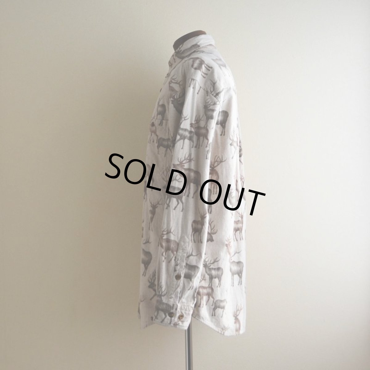 画像4: Woolrich トナカイ柄シャモアクロスシャツ　 実寸L  (4)