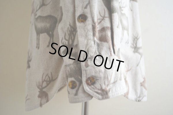 画像12: Woolrich トナカイ柄シャモアクロスシャツ　 実寸L 