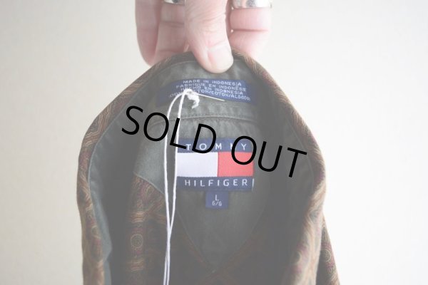 画像5: 1990s TOMMY HILFIGER 総柄シャツ　 表記L 