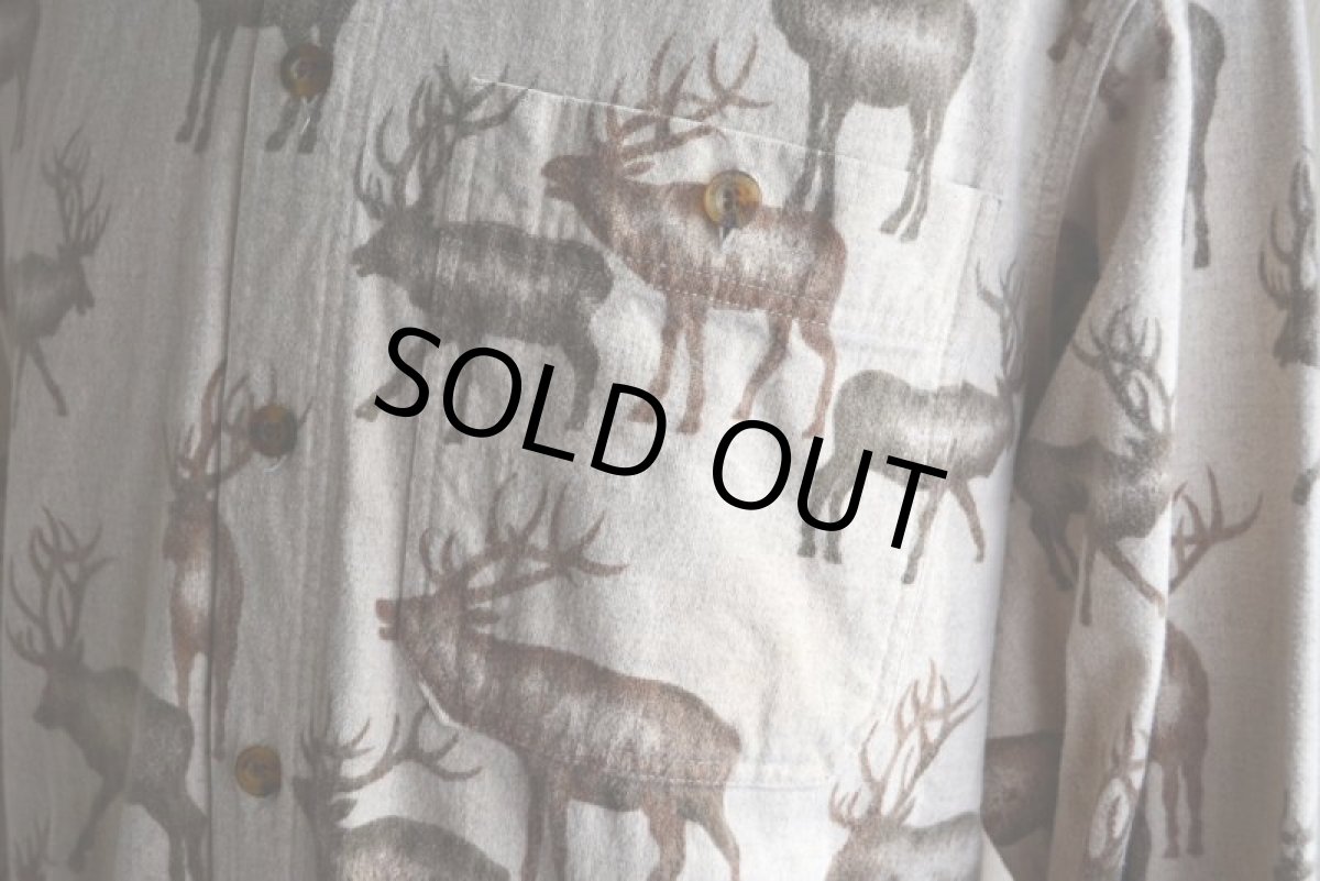 画像9: Woolrich トナカイ柄シャモアクロスシャツ　 実寸L  (9)