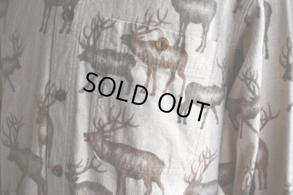 画像9: Woolrich トナカイ柄シャモアクロスシャツ　 実寸L 