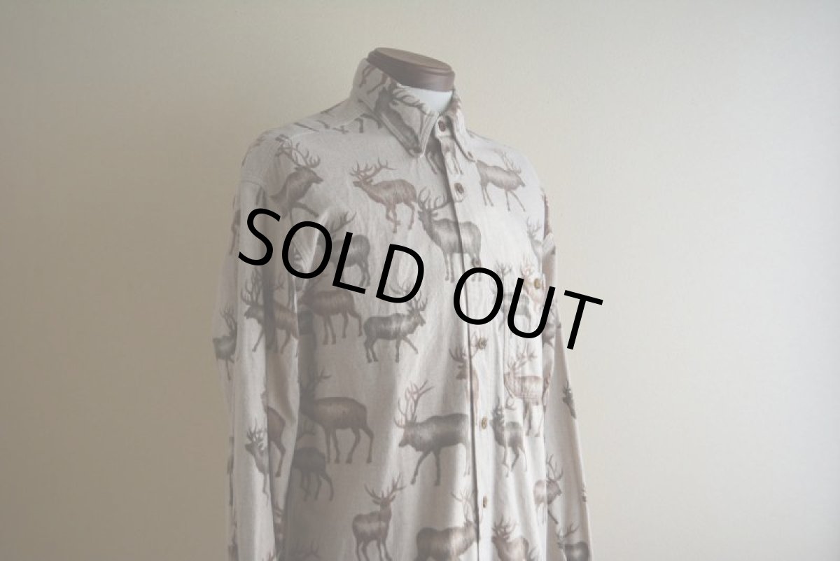 画像7: Woolrich トナカイ柄シャモアクロスシャツ　 実寸L  (7)