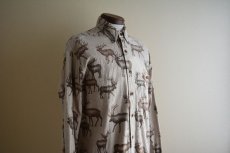画像7: Woolrich トナカイ柄シャモアクロスシャツ　 実寸L  (7)