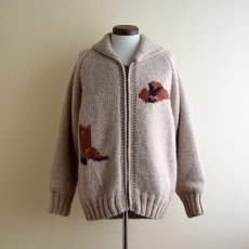 画像1: 1960s〜 カウボーイ柄カウチンセーター　 実寸ML  (1)