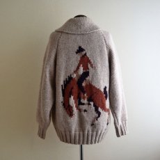 画像3: 1960s〜 カウボーイ柄カウチンセーター　 実寸ML  (3)