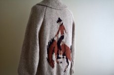画像11: 1960s〜 カウボーイ柄カウチンセーター　 実寸ML  (11)