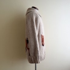 画像2: 1960s〜 カウボーイ柄カウチンセーター　 実寸ML  (2)