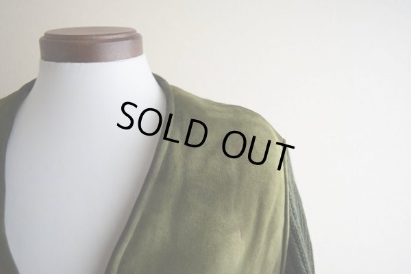 画像6: ムートン×ニットノーカラージャケット  EURO VINTAGE  表記56(XL)