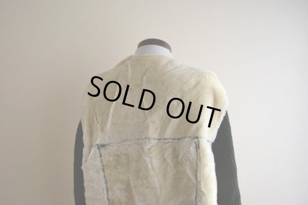 画像12: ムートン×ニットノーカラージャケット  EURO VINTAGE  表記56(XL)