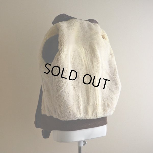 画像5: 1970s unknown レザージャケット　 裏地ムートンボア　 表記36 