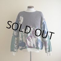 Sugar Street Weavers ネコ柄ゴブランコットンセーター　 MADE IN USA　 表記ONE SIZE 