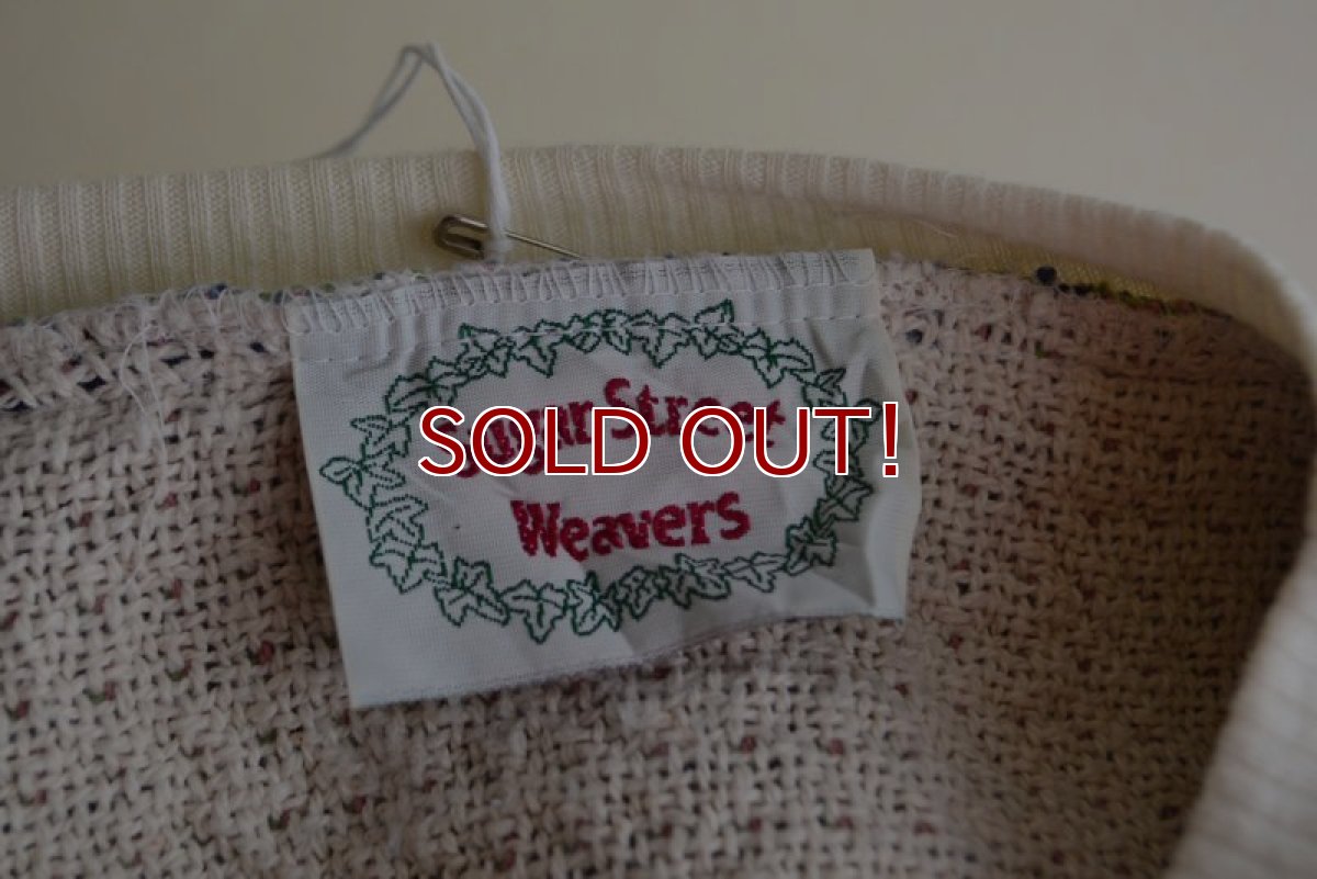 画像4: Sugar Street Weavers ネコ柄ゴブランコットンセーター　 MADE IN USA　 表記ONE SIZE  (4)