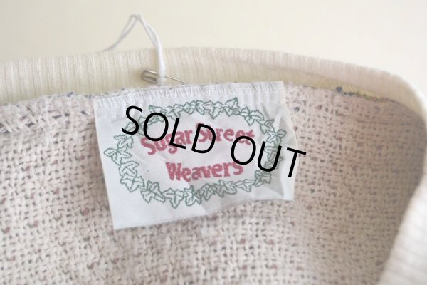 画像4: Sugar Street Weavers ネコ柄ゴブランコットンセーター  MADE IN USA  表記ONE SIZE