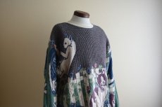 画像7: Sugar Street Weavers ネコ柄ゴブランコットンセーター　 MADE IN USA　 表記ONE SIZE  (7)