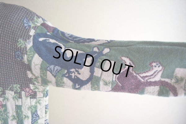 画像12: Sugar Street Weavers ネコ柄ゴブランコットンセーター  MADE IN USA  表記ONE SIZE