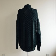 画像3: BLARNEY WOOLLEN MILLS タートルネック フィッシャーマンセーター　 MADE IN IRELAND　 表記XL  (3)