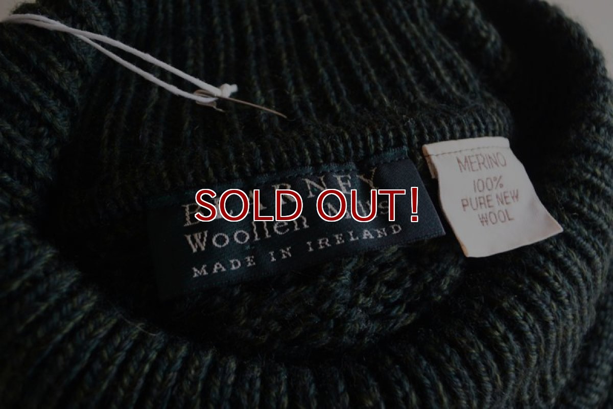 画像5: BLARNEY WOOLLEN MILLS タートルネック フィッシャーマンセーター　 MADE IN IRELAND　 表記XL  (5)