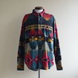 画像1: 1980s Woolrich ネイティブ柄シャモアクロスシャツ　<br>MADE IN USA　<br>実寸XL<br> (1)