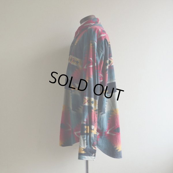 画像4: 1980s Woolrich ネイティブ柄シャモアクロスシャツ　 MADE IN USA　 実寸XL 