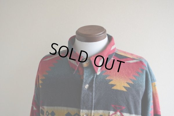 画像6: 1980s Woolrich ネイティブ柄シャモアクロスシャツ　 MADE IN USA　 実寸XL 