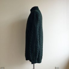 画像4: BLARNEY WOOLLEN MILLS タートルネック フィッシャーマンセーター　 MADE IN IRELAND　 表記XL  (4)