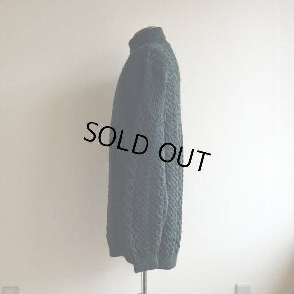 画像4: BLARNEY WOOLLEN MILLS タートルネック フィッシャーマンセーター  MADE IN IRELAND  表記XL