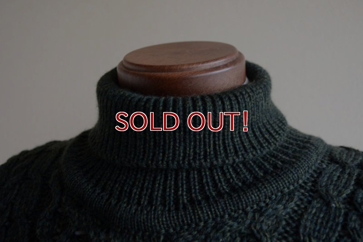 画像8: BLARNEY WOOLLEN MILLS タートルネック フィッシャーマンセーター　 MADE IN IRELAND　 表記XL  (8)