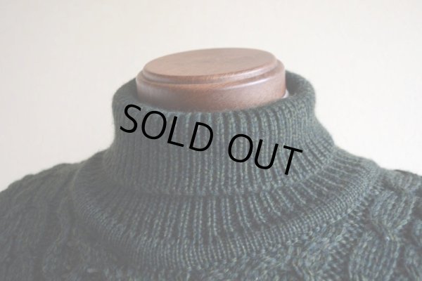 画像8: BLARNEY WOOLLEN MILLS タートルネック フィッシャーマンセーター  MADE IN IRELAND  表記XL